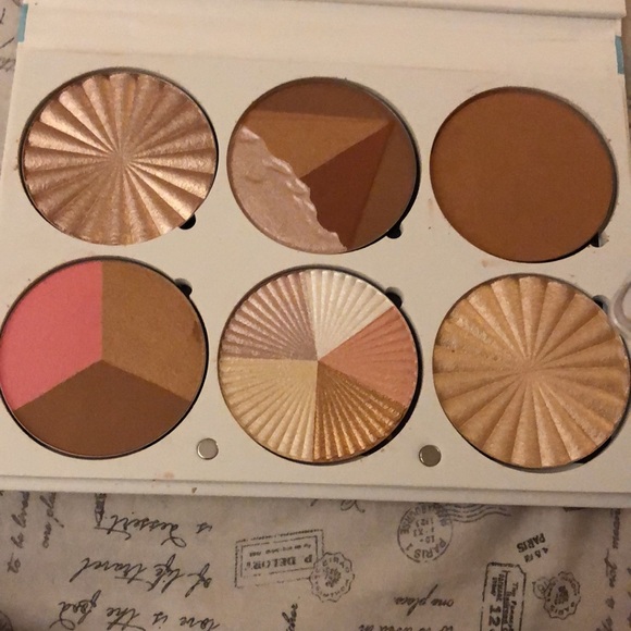 OFRA On The Glow 6 Pan Highlighting & Bronzer Palette 60g NIB - Picture 11 of 11